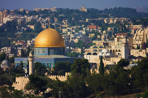 The Dome of the Rock and Old City in Jerusalem